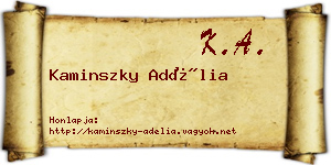 Kaminszky Adélia névjegykártya